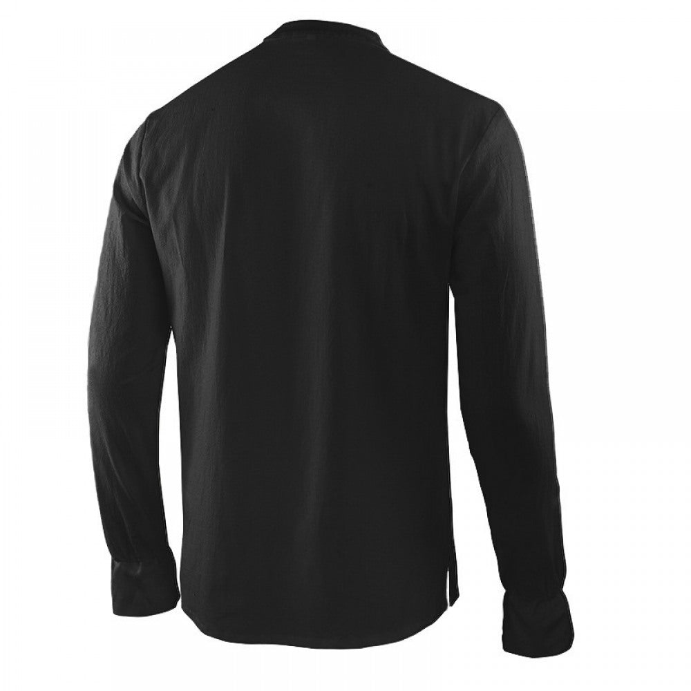 Men's Long-Sleeved Stand-Up Collar T-Shirt