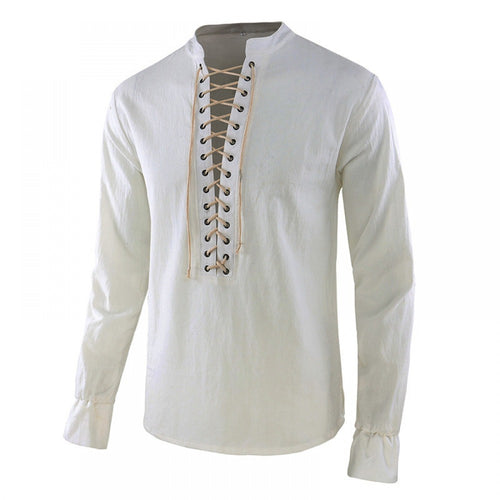 Men's Long-Sleeved Stand-Up Collar T-Shirt