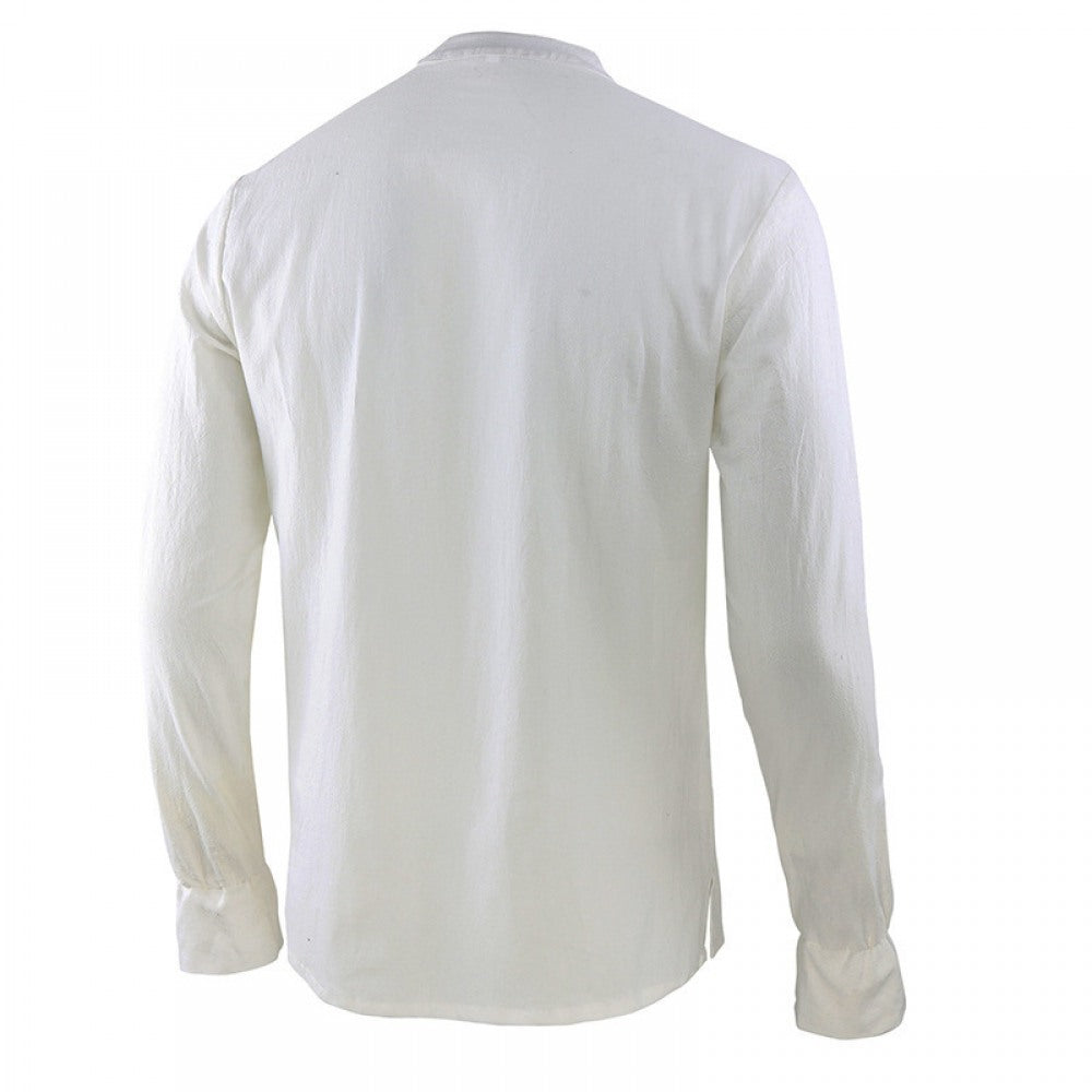 Men's Long-Sleeved Stand-Up Collar T-Shirt