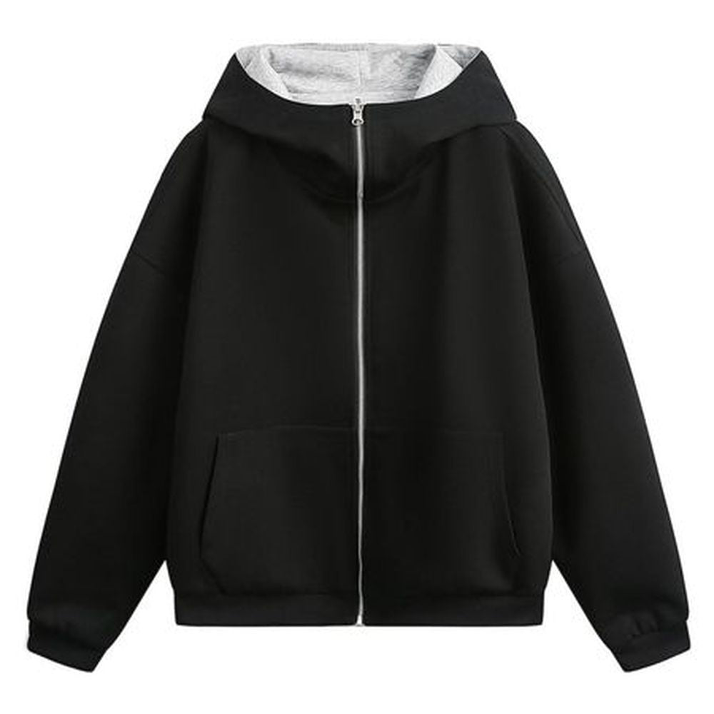 Men's Double-Sided Loose Zip-Up Sweatshirt