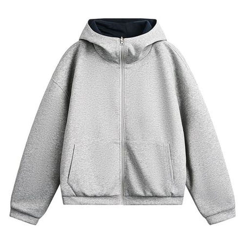 Men's Double-Sided Loose Zip-Up Sweatshirt
