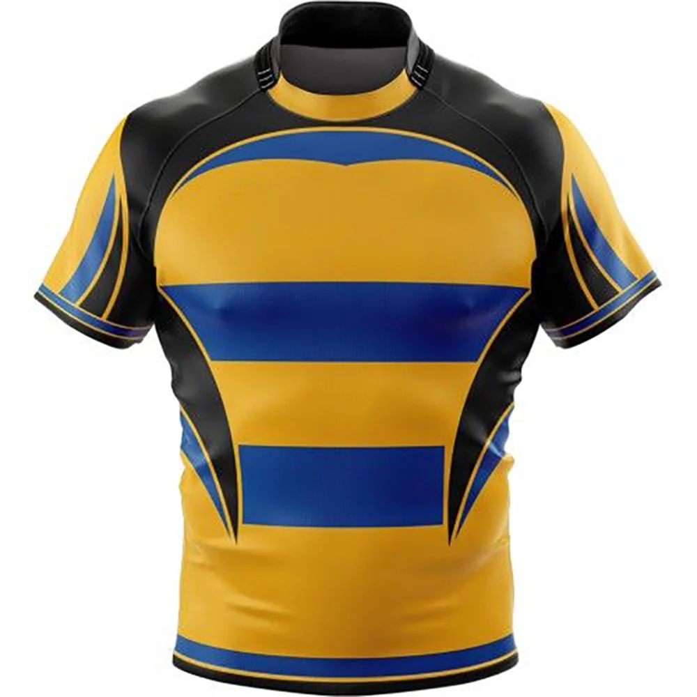 Men's Double Stitch Quick-Dry Rugby Jersey